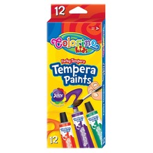 Farby tempera w tubach Colorino Kids 12 kolorów 12 ml