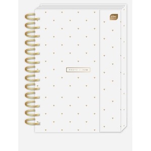 Album na zdjęcia B5 25 kart metaliczny biały
