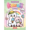 Alpaki Kawaii. Kolorowanka z naklejkami