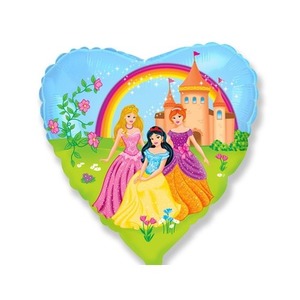 Balon foliowy 46cm Księżniczki i zamek