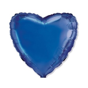 Balon foliowy 46cm Serce niebieski