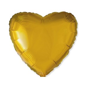 Balon foliowy 46cm Serce złote