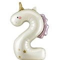 Balon foliowy Cyfra 2 Jednorożec 93cm