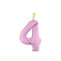 Balon foliowy Cyfra 4 lawendowy 86cm
