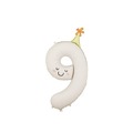 Balon foliowy Cyfra 9 kremowy 86cm