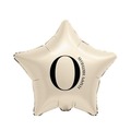 Balon foliowy Gwiazda kremowa cyfra 0 44cm