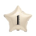 Balon foliowy Gwiazda kremowa cyfra 1 44cm