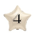 Balon foliowy Gwiazda kremowa cyfra 4 44cm