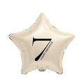 Balon foliowy Gwiazda kremowa cyfra 7 44cm