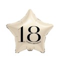 Balon foliowy Gwiazda kremowa liczba 18 44cm