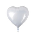 Balon foliowy serce białe 46cm 100szt