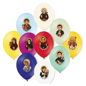 Balony z wizerunkami świętych (10szt)