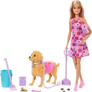 Barbie Spacer z pieskiem czyścioszkiem