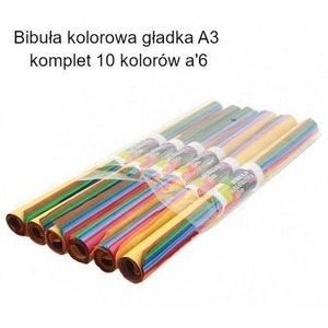 Bibuła kolorowa gładka A3 10 kolorów 6szt