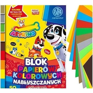 Blok papierów kolorowych nabłyszczanych A5/50K