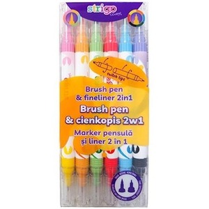 Cienkopis dwustronny 6 kolorów