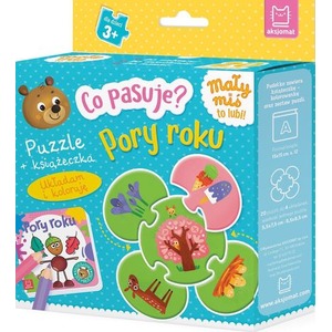 Co pasuje? Pory roku. Puzzle + książeczka