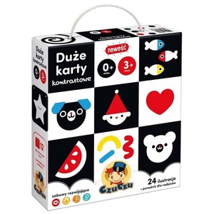 CzuCzu Duże karty kontrastowe 0-3 mies.