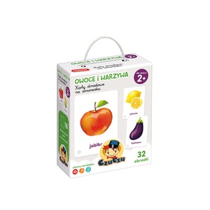 CzuCzu Karty obrazkowe na sznurku Owoce i warzywa