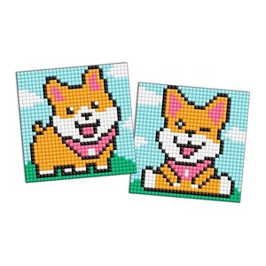 Diamentowa mozaika Kids magnes - Zabawne psy 9x9cm