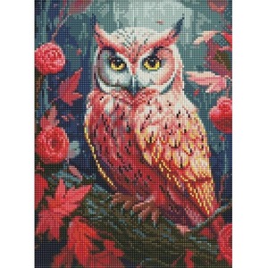 Diamentowa mozaika - Kolorowa sowa 30x40cm