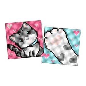 Diamentowa mozaika na magnesie IDEYKA 9x9 cm kids Szary Puszysty