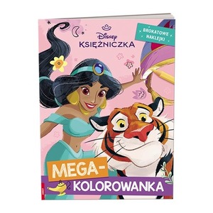Disney księżniczka mega kolorowanka brokatowe naklejki KOLB-9103