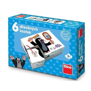 Drewniane klocki obrazkowe Krecik 6el