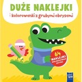 Duże naklejki i kolorowanki z grubymi obrysami. Krokodyl