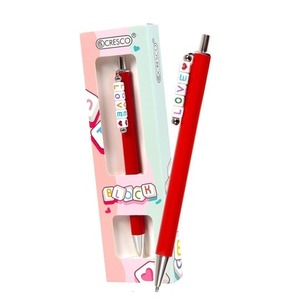 Długopis Block z koralikami LOVE w etui czerwony