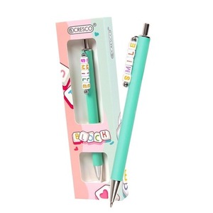 Długopis Block z koralikami SMILE w etui zielony
