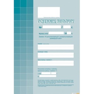 Dziennik budowy A4