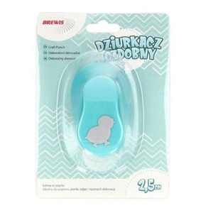 Dziurkacz ozdobny - Kurczaczek 2,5cm MIX