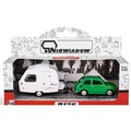 Fiat 126p + przyczepa Niewiadów Kemping zielony