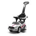 Jeździk dziecięcy z dźwiękiem i rączką Racer biały