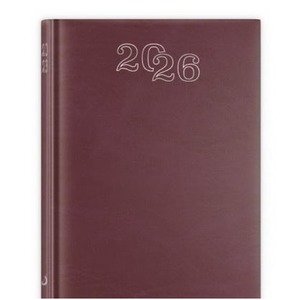 Kalendarz 2026 A5 dzienny standard bordowy