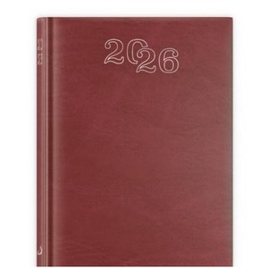 Kalendarz 2026 A5 dzienny standard czerwony