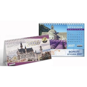 Kalendarz 2026 biurkowy Podróże