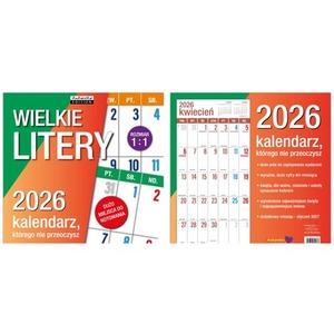 Kalendarz 2026 classic Wielkie litery