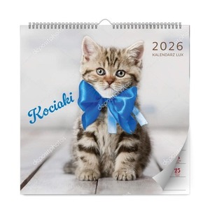 Kalendarz 2026 Kociaki ścienny lux