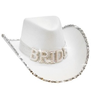 Kapelusz na wieczór panieński Bride biały