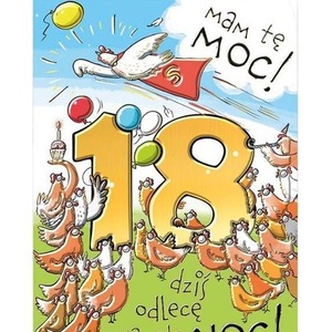Karnet A4 18 urodziny - Mam tę moc