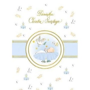 Karnet A4 chrzest Niebieski