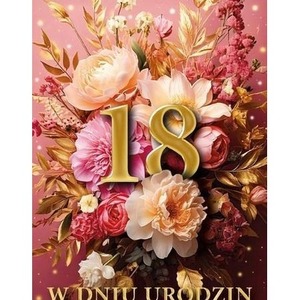 Karnet B6 3D Urodziny 18