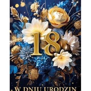 Karnet B6 3D Urodziny 18