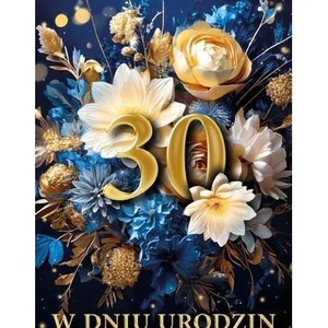 Karnet B6 3D Urodziny 30