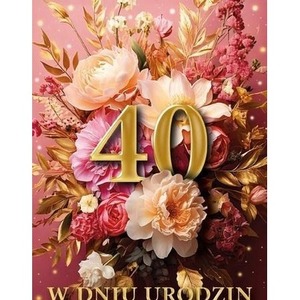 Karnet B6 3D Urodziny 40