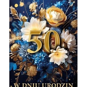 Karnet B6 3D Urodziny 50