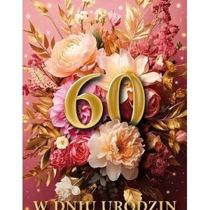 Karnet B6 3D Urodziny 60