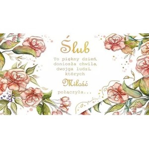 Karnet koperta A5 Ślub Kwiaty